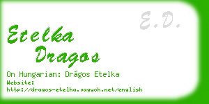 etelka dragos business card