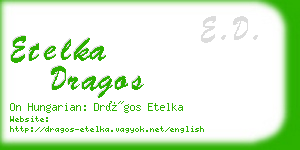 etelka dragos business card